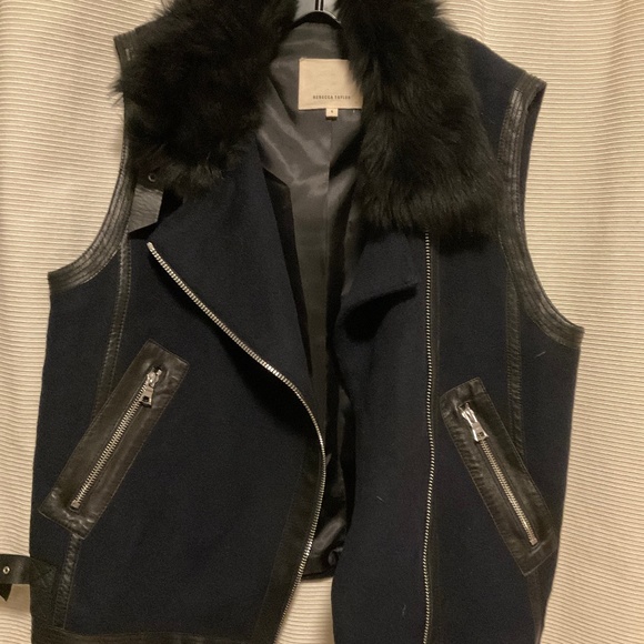 ✨ 💫 Host Pick 🌟  🎊 Rebecca Taylor Motorcycle Vest ❤️ - Picture 1 of 6